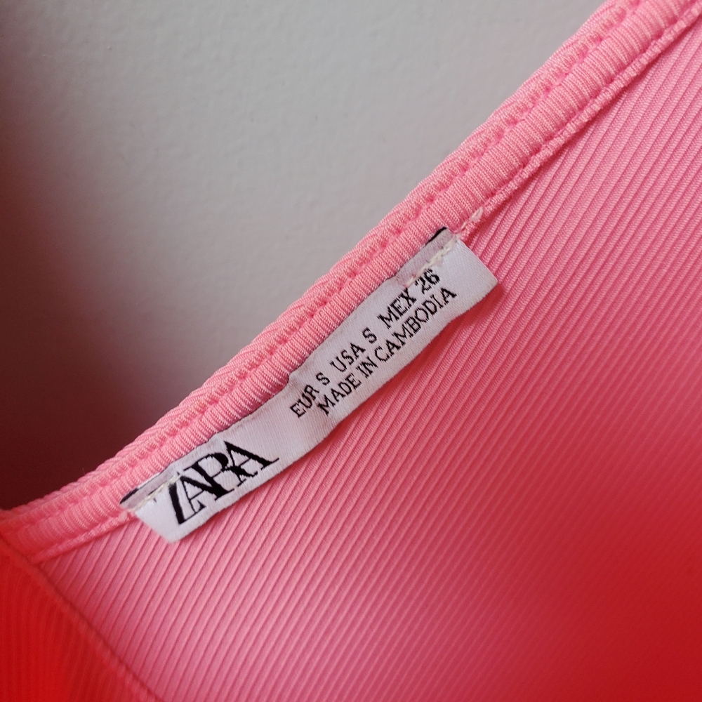 Zara Ruffle Dress Pink Small - Picture 6 of 7